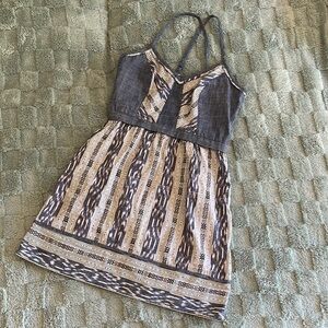 Staring at Stars Blue and Cream Mini‎ Dress